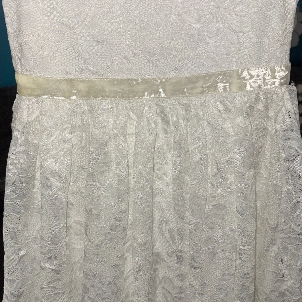 Chasing Fireflies Ivory Floral Lace Dress, Size 10